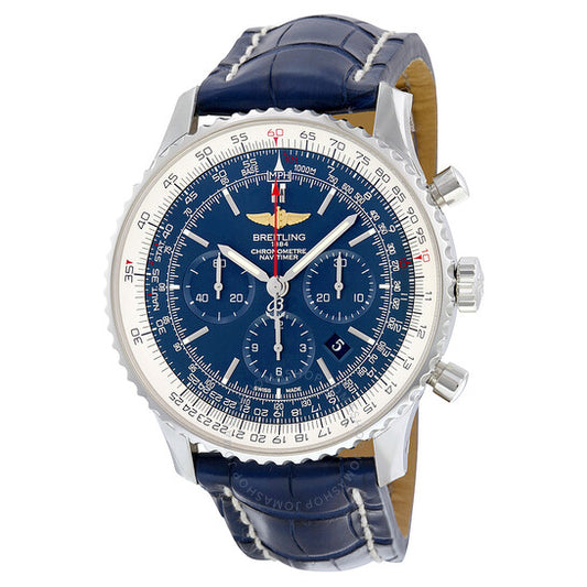 Breitling, Navitimer 01 Chronograph Automatic Blue Dial Blue Leather Men's Watch AB012721-C889BLCD