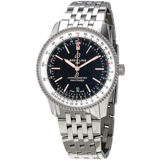 بريتلينغ، ساعة نافيتايمر 1 أوتوماتيكية بقرص أسود 41 مم للرجال