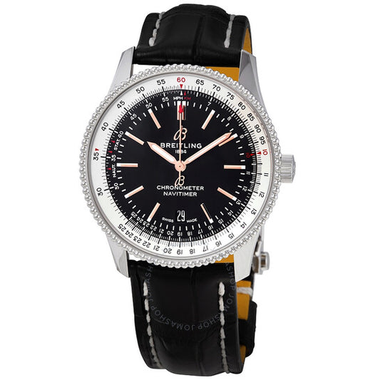 بريتلينغ، ساعة نافيتايمر 1 أوتوماتيكية للرجال بقرص أسود مقاس 41 مم