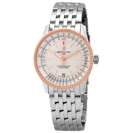 Breitling, Navitimer Automatic Chronometer Silver Dial 38 mm Watch