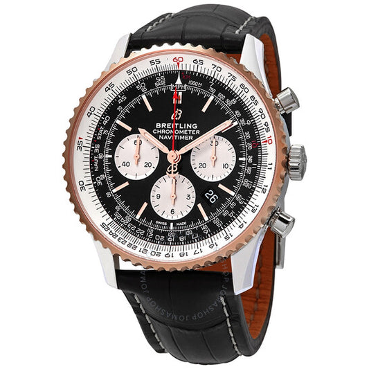 بريتلينغ، ساعة نافيتايمر 1 كرونوغراف أوتوماتيكية كرونومتر بمينا سوداء للرجال