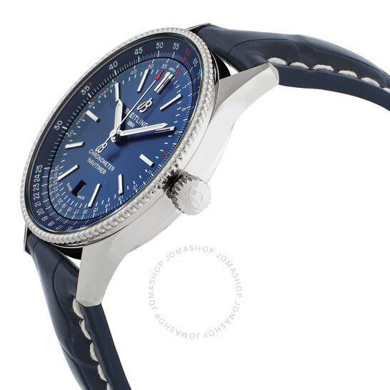 بريتلينغ، ساعة نافيتايمر أوتوماتيكية كرونومتر بمينا زرقاء للرجال