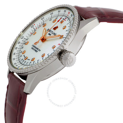 ساعة بريتلينج نافيتايمر أوتوماتيكية كرونومتر مرصعة بالألماس للسيدات