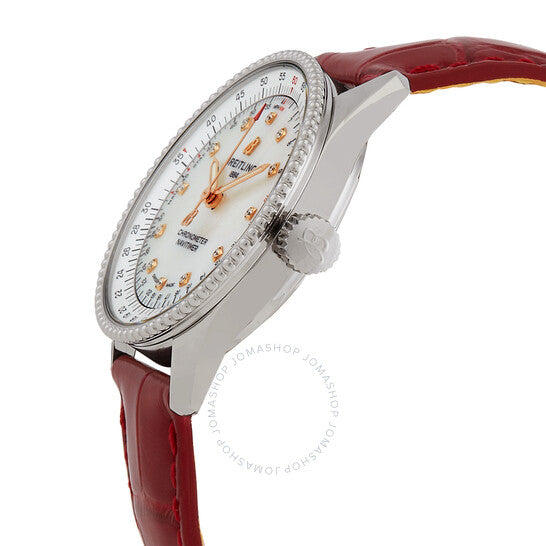 Breitling, Navitimer Automatic Chronometer Diamond White Dial Ladies Watch