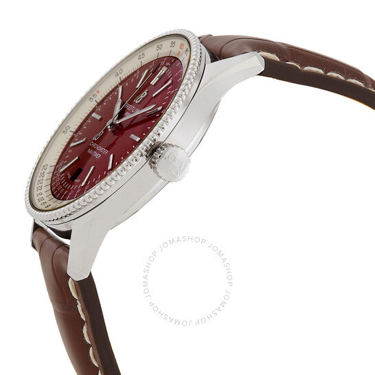 ساعة بريتلينج نافيتايمر أوتوماتيكية كرونومتر بمينا أحمر للرجال