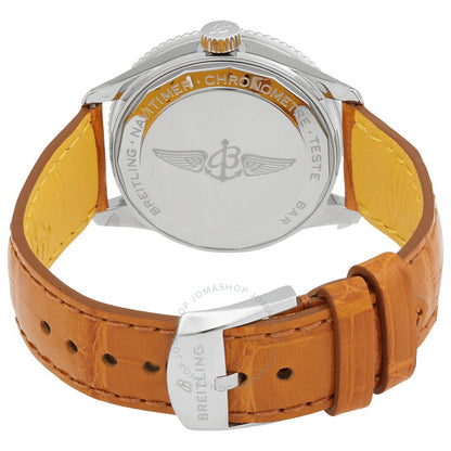 ساعة بريتلينج نافيتايمر أوتوماتيكية كرونومتر بمينا فضية للسيدات