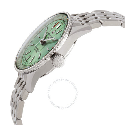 ساعة بريتلينج نافيتايمر أوتوماتيكية للسيدات بمينا أخضر