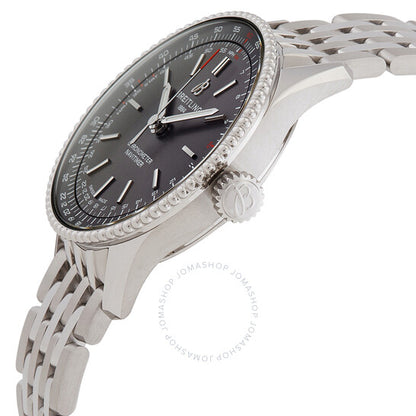 ساعة بريتلينج نافيتايمر أوتوماتيكية بمينا رمادية للسيدات