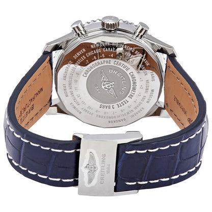 ساعة بريتلينغ نافيتايمر كرونوغراف أوتوماتيكية للرجال بمينا أزرق