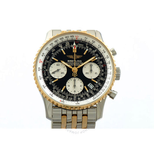 ساعة بريتلينغ نافيتايمر كرونوغراف أوتوماتيكية للرجال ثنائية اللون