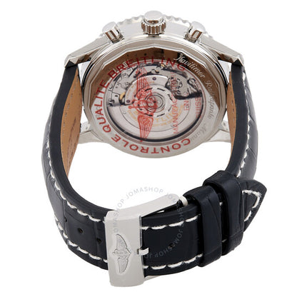 ساعة بريتلينغ نافيتايمر كرونوغراف أوتوماتيكية للرجال بمينا فضي