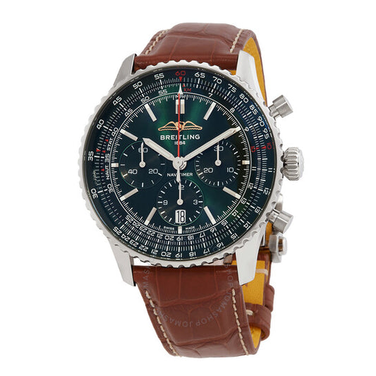 Breitling, Navitimer Chronograph "Etihad Airways" Automatic Chronometer Green Dial Men's Watch