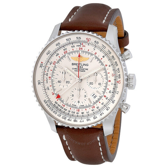 Breitling, Navitimer GMT Chronograph Brown Leather Men's Watch AB044121-G783BRLT