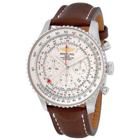 Breitling, Navitimer GMT Chronograph Brown Leather Men's Watch AB044121-G783BRLT