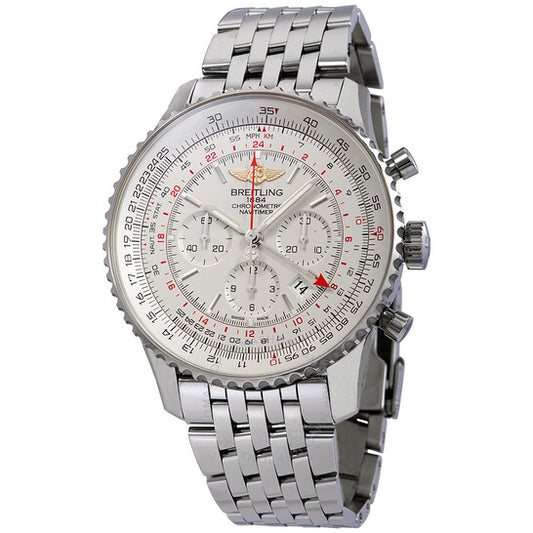 Breitling, Navitimer GMT Silver Dial Stainless Steel Men's Watch AB044121/G783SS