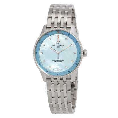 ساعة بريتلينج نافيتايمر كوارتز كرونومتر دايموند للسيدات