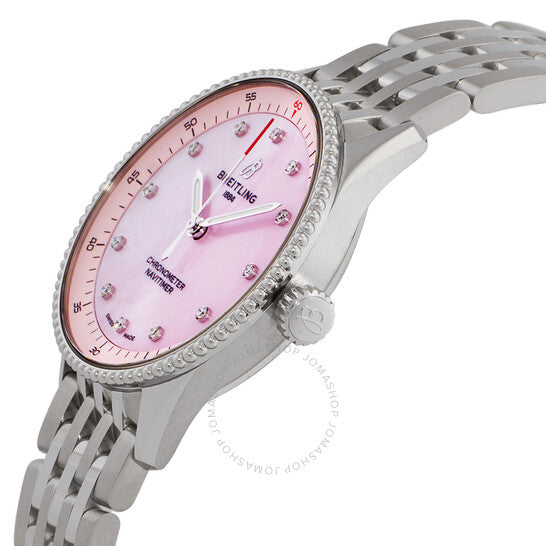 ساعة بريتلينج نافيتايمر كوارتز كرونومتر دايموند للسيدات