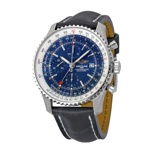 Breitling, Navitimer World Blue Dial Chronograph Men's Watch A2432212-C651BKLT