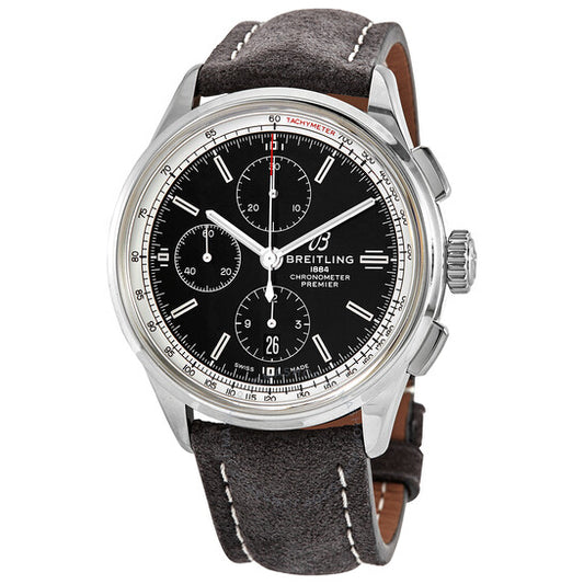 ساعة بريتلينج بريمير 42 مم كرونوغراف أوتوماتيكية كرونومتر سوداء للرجال