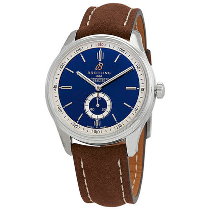 ساعة بريتلينج بريميير أوتوماتيك للرجال بمينا أزرق