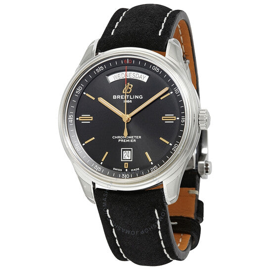 ساعة بريتلينج بريمير أوتوماتيك كرونومتر للرجال بمينا أسود
