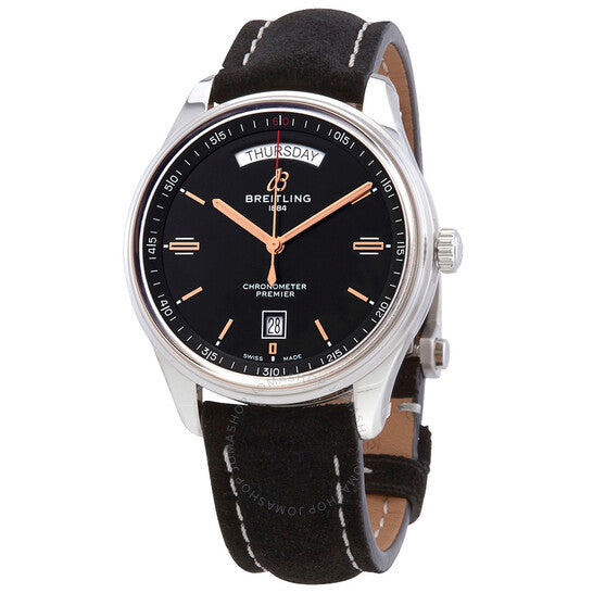 ساعة بريتلينج بريميير أوتوماتيك للرجال بمينا أنثراسيت