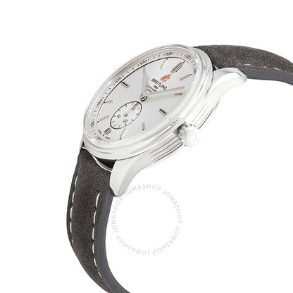 ساعة بريتلينج بريميير أوتوماتيك للرجال بمينا فضي