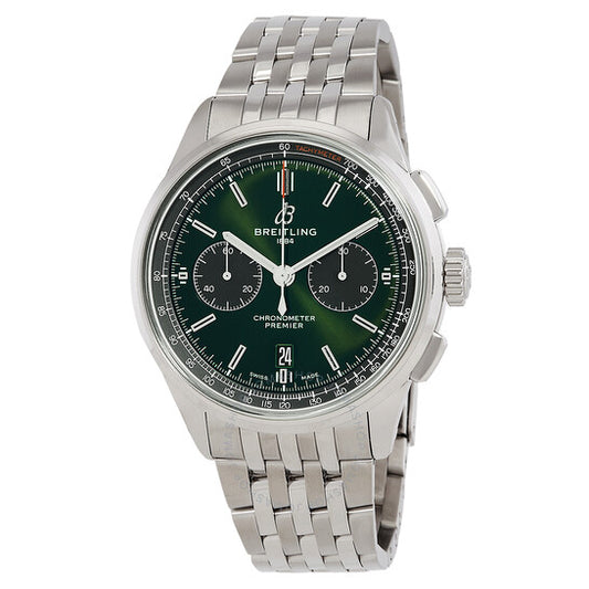 Breitling, Premier B01 42mm Chronograph Automatic Chronometer Green Dial Men's Watch