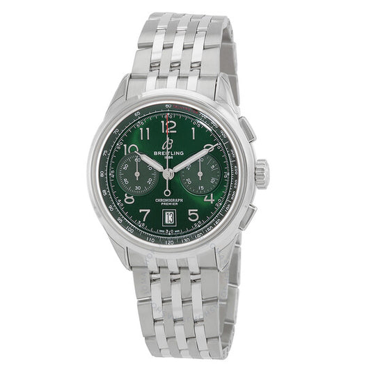 Breitling, Premier B01 Chronograph 42 Automatic Chronometer Green Dial Men's Watch
