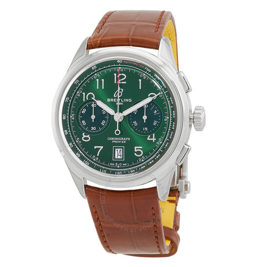 Breitling, Premier B01 Chronograph 42 Automatic Chronometer Green Dial Men's Watch