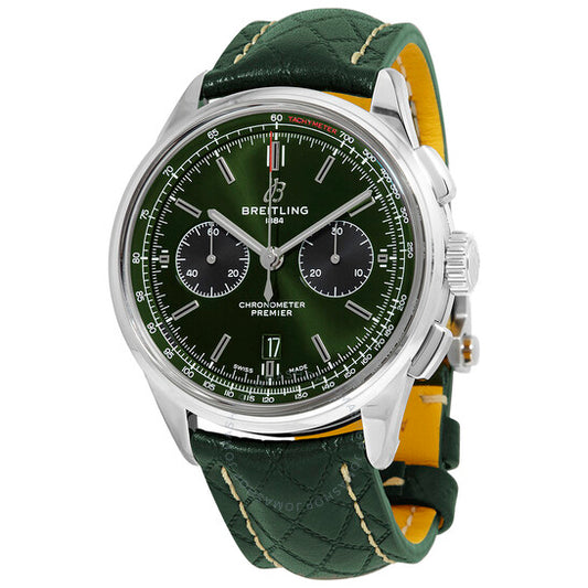 Breitling, Premier Bentley Chronograph Automatic Chronometer Green Dial Men's Watch