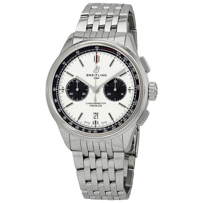 Breitling, Premier Chronograph Automatic Chronometer Silver Dial Men's Watch