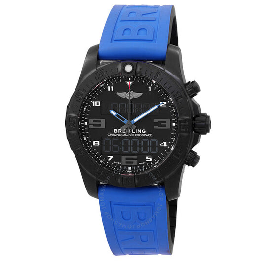 Breitling, Professional Perpetual Chronograph Quartz Analog-Digital Chronometer Black Dial Men's Watch