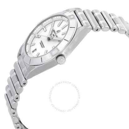 ساعة بريتلينج كوارتز كرونومات للسيدات بمينا أبيض