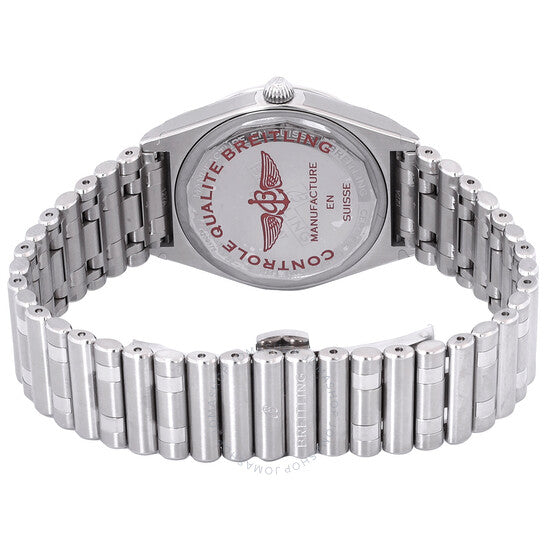 ساعة بريتلينج كوارتز كرونومات للسيدات بمينا أبيض