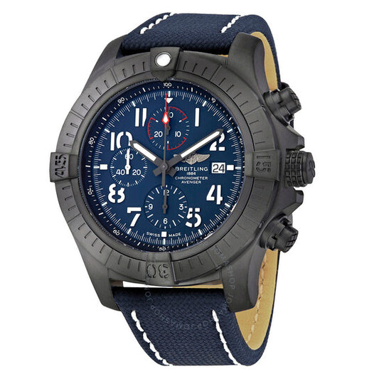 ساعة بريتلينج سوبر أفينجر كرونوغراف 48 نايت ميشن أوتوماتيكية للرجال بمينا أزرق