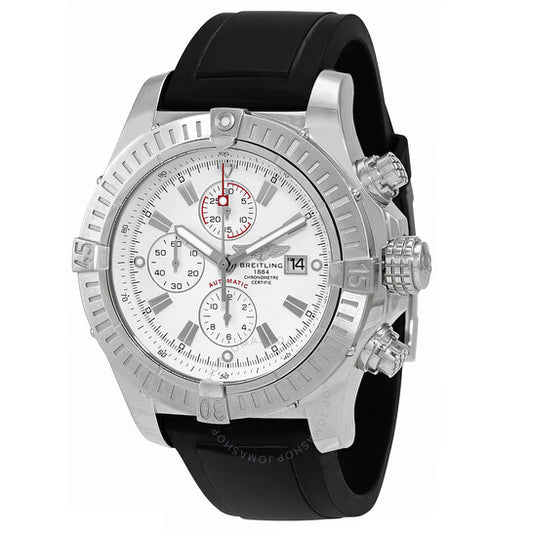 ساعة بريتلينج سوبر أفينجر كرونوغراف أوتوماتيكية كرونومتر بمينا أبيض للرجال