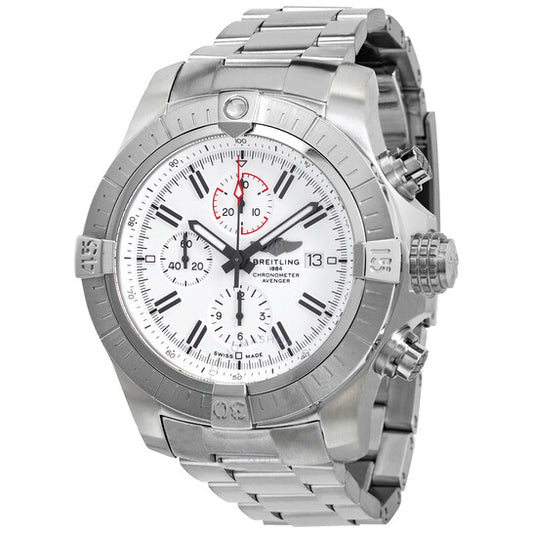 Breitling, Super Avenger Chronograph Automatic White Dial Men's Watch