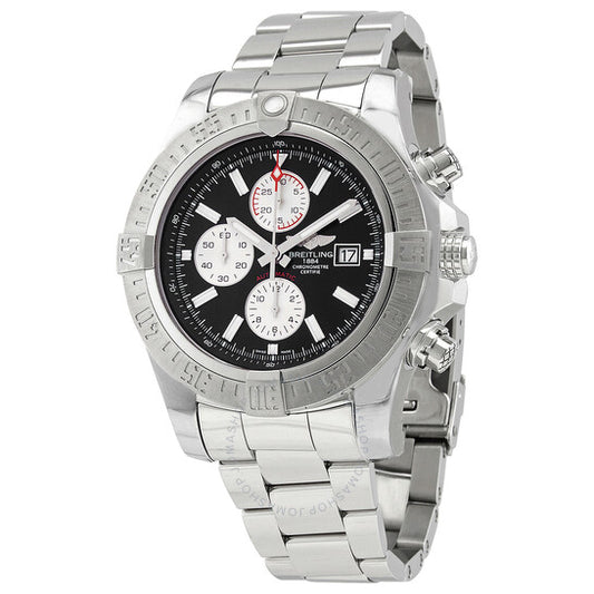 ساعة بريتلينج سوبر أفينجر II كرونوغراف أوتوماتيكية كرونومتر بمينا أسود للرجال