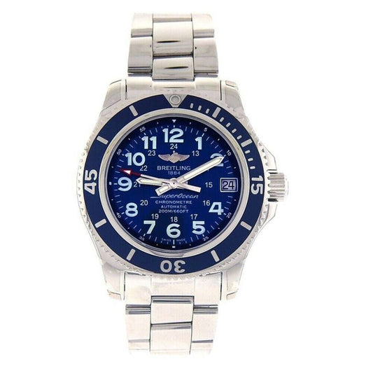 ساعة بريتلينج سوبر أوشن 2 أوتوماتيكية كرونومتر بمينا زرقاء للرجال