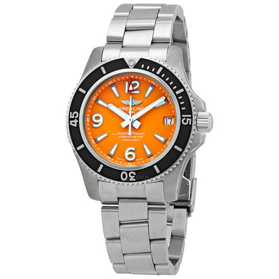 Breitling, Superocean 36 Automatic Orange Dial Ladies Watch