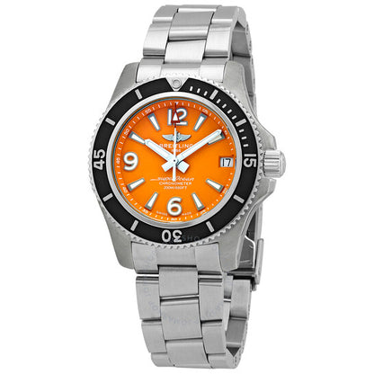 Breitling, Superocean 36 Automatic Orange Dial Ladies Watch