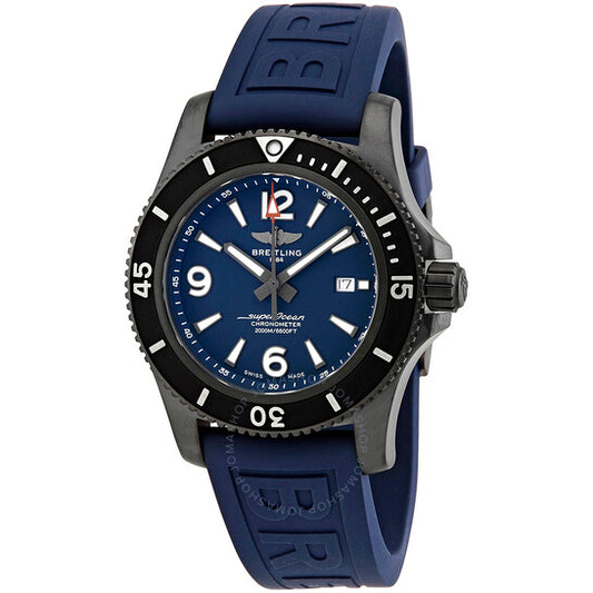 ساعة بريتلينج سوبر أوشن 46 أوتوماتيكية للرجال بمينا أزرق