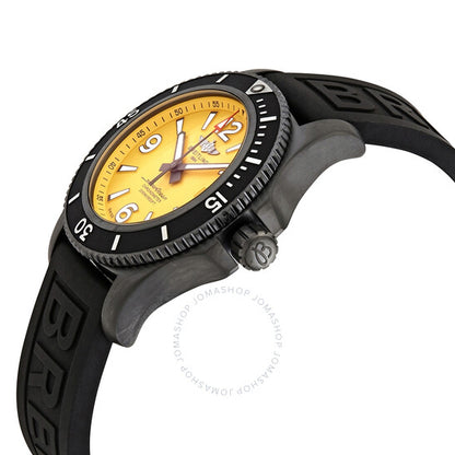 ساعة بريتلينج سوبر أوشن 46 أوتوماتيكية للرجال بمينا أصفر