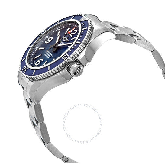 ساعة بريتلينج سوبر أوشن أوتوماتيكية للرجال بمينا أزرق