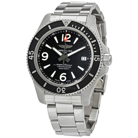 ساعة بريتلينج سوبر أوشن أوتوماتيكية كرونومتر بمينا أسود 42 مم للرجال
