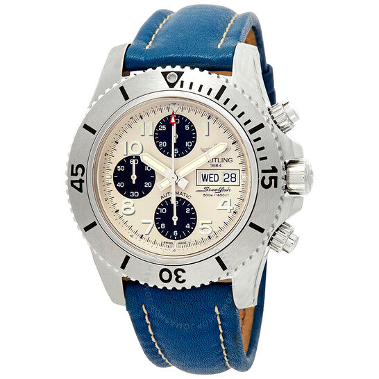 Breitling, Superocean Chronograph Automatic Stratus Silver Dial Men's Watch
