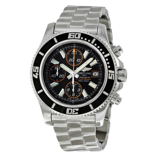 ساعة بريتلينغ سوبر أوشن كرونوغراف II أوتوماتيكية للرجال بمينا أسود A13341A8-BA85