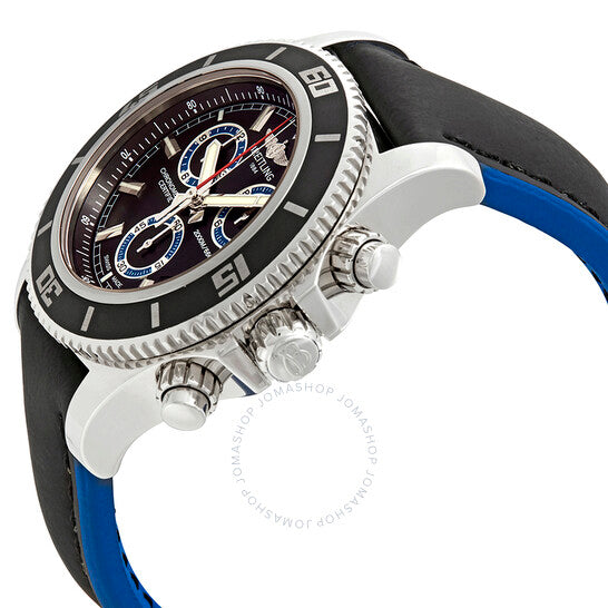 ساعة بريتلينغ سوبر أوشن كرونوغراف M2000 للرجال بمينا أسود