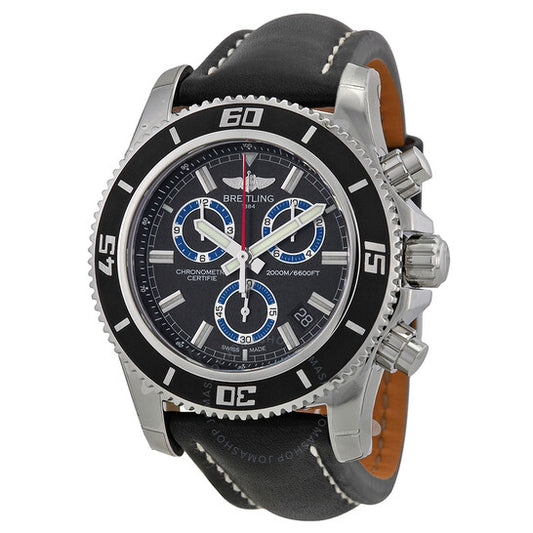 ساعة بريتلينغ سوبر أوشن كرونوغراف M2000 للرجال بمينا أسود A73310A8-BB74BKLT